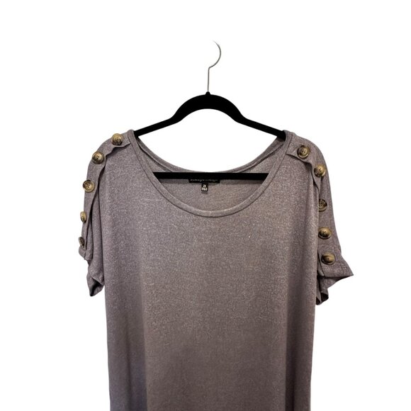 🍒 2/$20 🍒 Light Brown A-line Plus Size Dress with Button Accents sx 2X - Picture 5 of 9